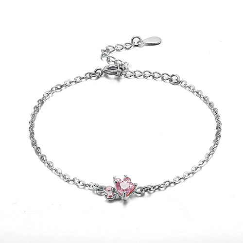 Set di gioielli Paw per donna – 4 pezzi | Oro rosa con cuore in zirconia – Anello, collana, orecchini e bracciale
