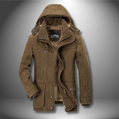 DAVIDE - Robusto cappotto invernale isolato con cappuccio