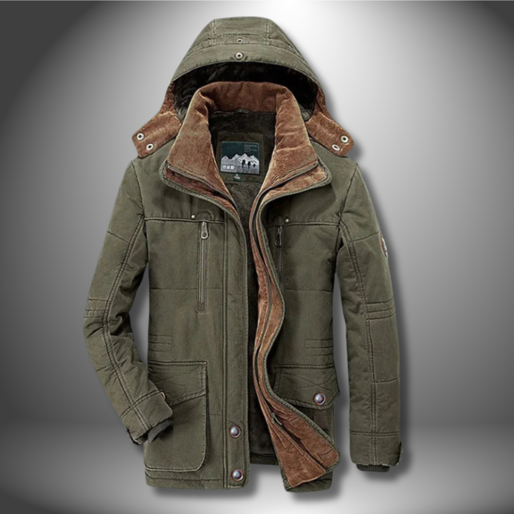 DAVIDE - Robusto cappotto invernale isolato con cappuccio