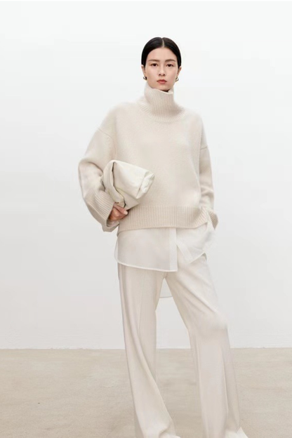 Vittoria - Elegante e accogliente: maglione da donna in lana spessa e calda