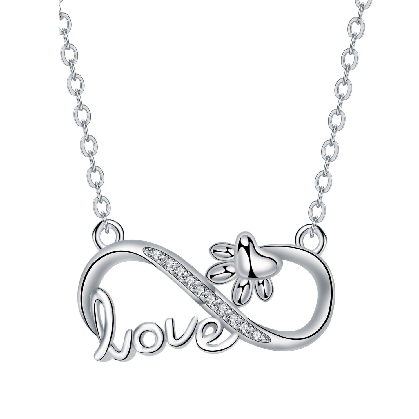 Per sempre connessi - Collana Paw Infinity Argento