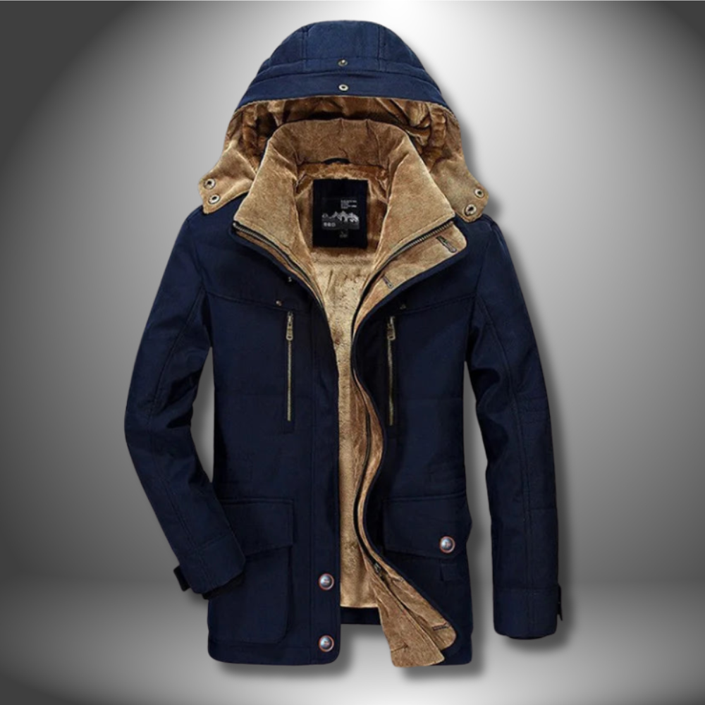 DAVIDE - Robusto cappotto invernale isolato con cappuccio