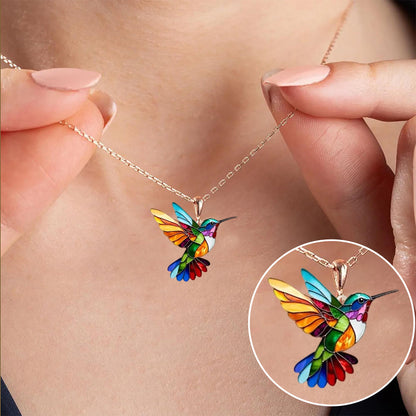 Bellissima collana con colibrì e orecchini in omaggio – Offerta limitata