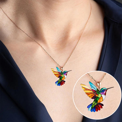 Bellissima collana con colibrì e orecchini in omaggio – Offerta limitata