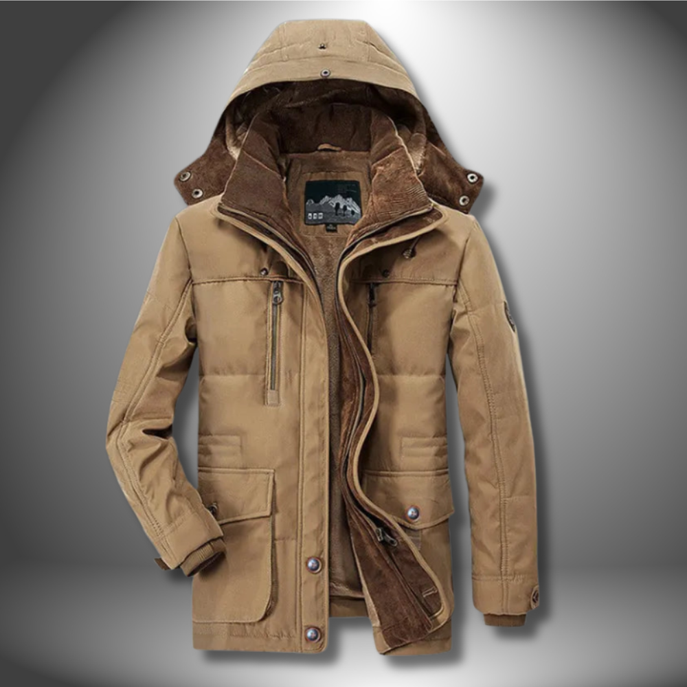 DAVIDE - Robusto cappotto invernale isolato con cappuccio