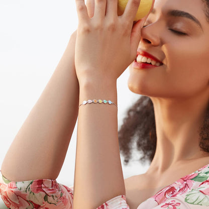 Bracciale con impronta di zampa in argento sterling – Misura regolabile