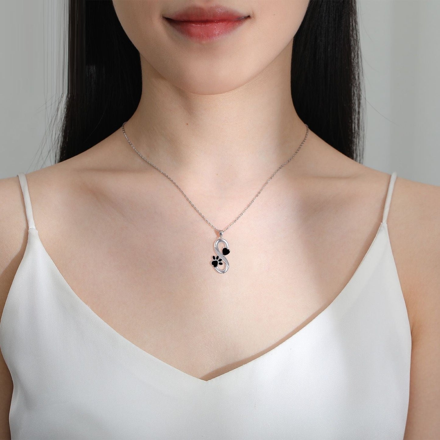 Collana Cuore e Zampa dell'Amore Infinito