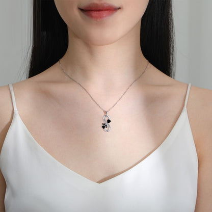 Collana Cuore e Zampa dell'Amore Infinito