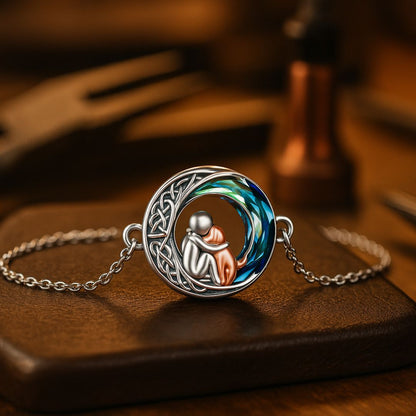 Bracciale regolabile con ciondolo a forma di cane in argento sterling