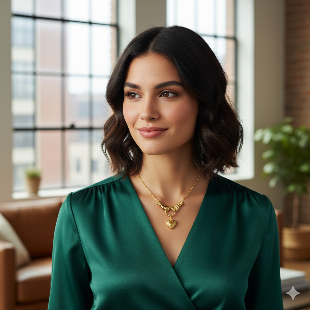 Collana con fermaglio medaglione