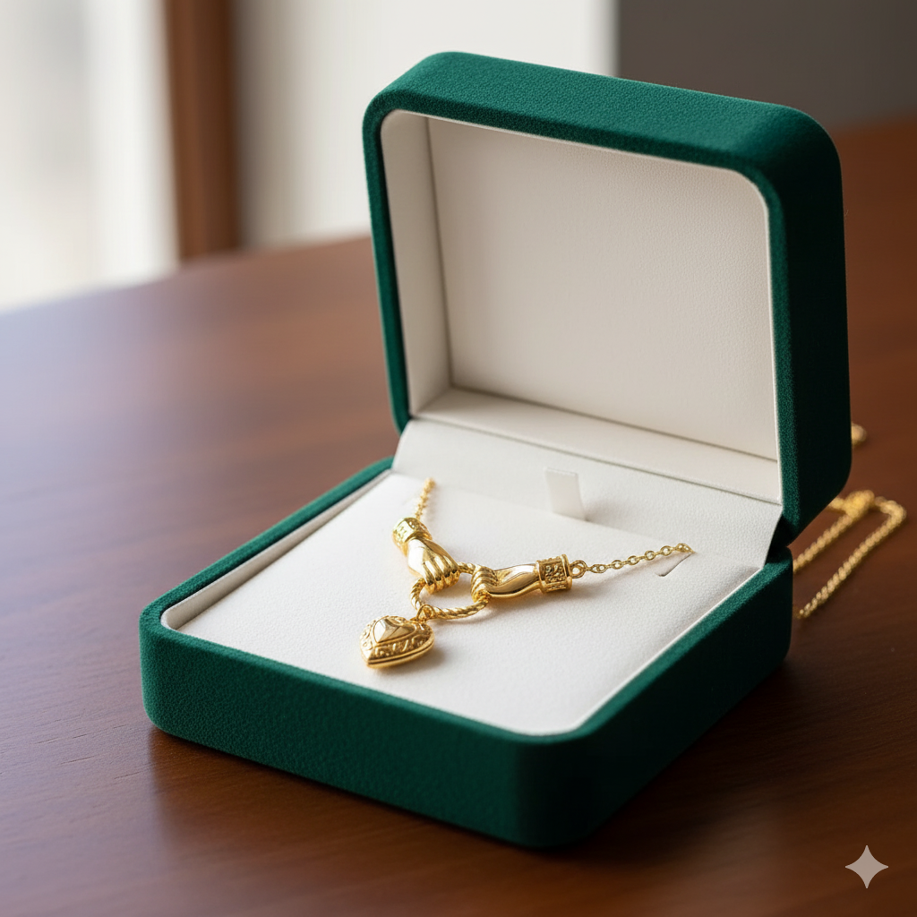 Collana con fermaglio medaglione