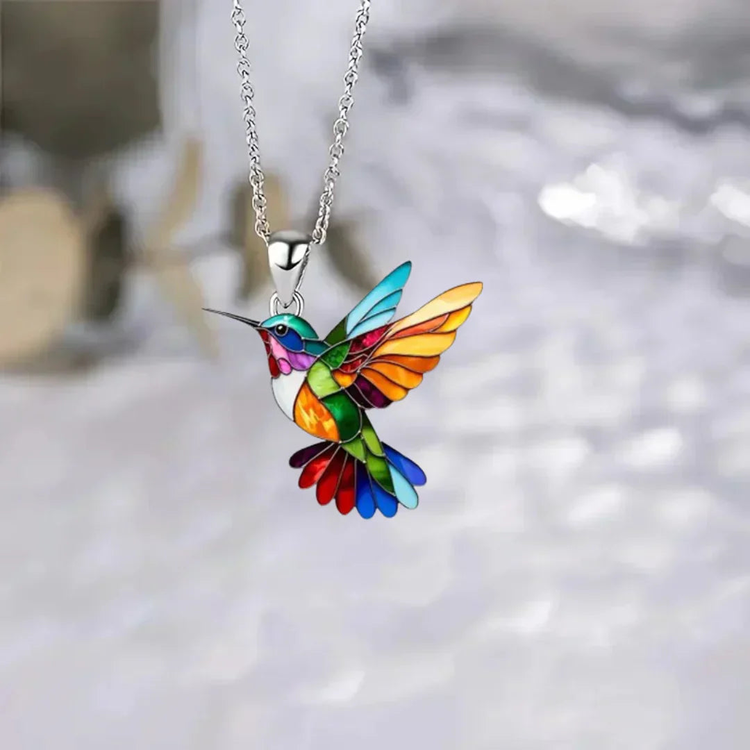 Bellissima collana con colibrì e orecchini in omaggio – Offerta limitata