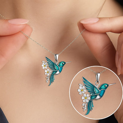 Bellissima collana con colibrì e orecchini in omaggio