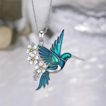Bellissima collana con colibrì e orecchini in omaggio